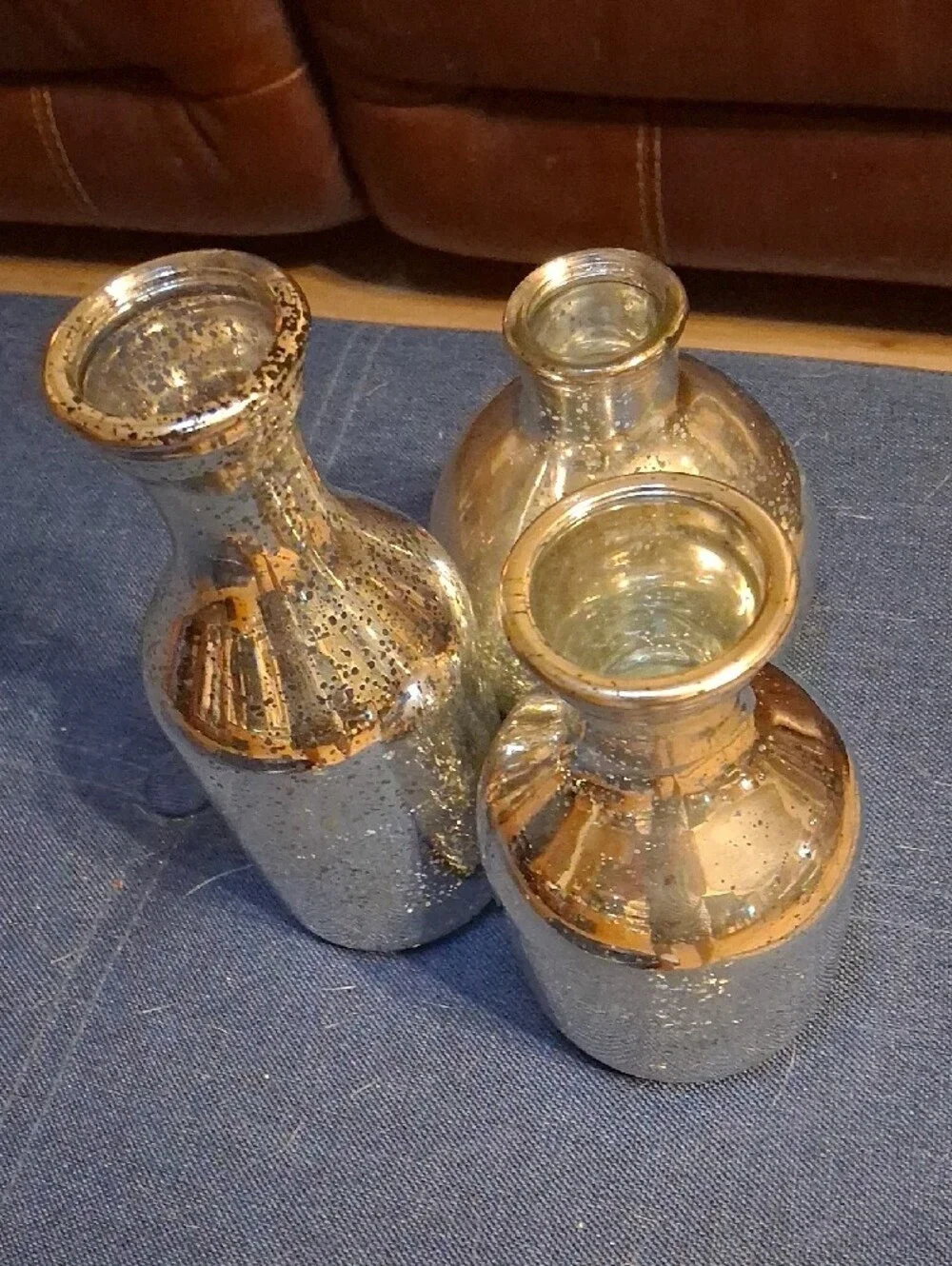 Silver Mercury Glass Decorative Vase Trio - Home Accents